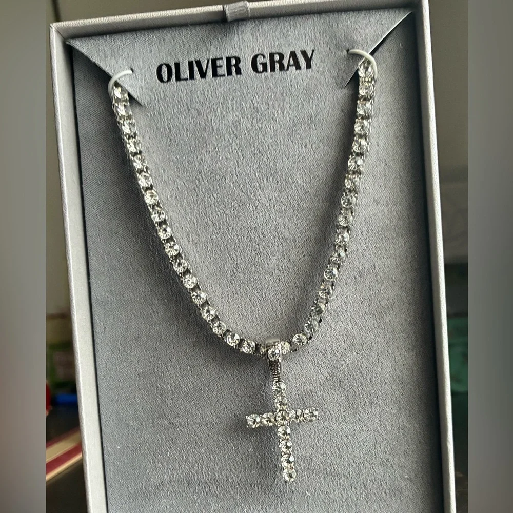 Silver Cross Pendant Necklace